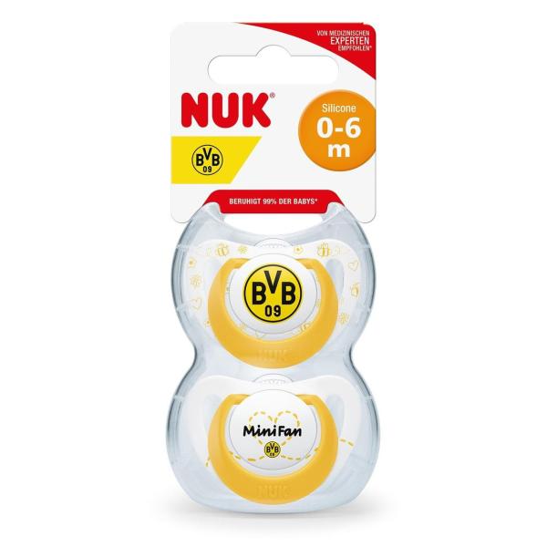 Borussia Dortmund BVB Schnullerset NUK Star 2er Set